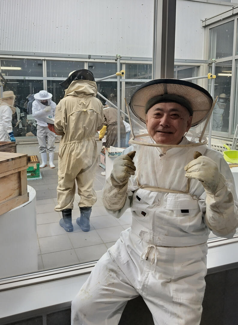 At the Sapporo Odori High School apiary