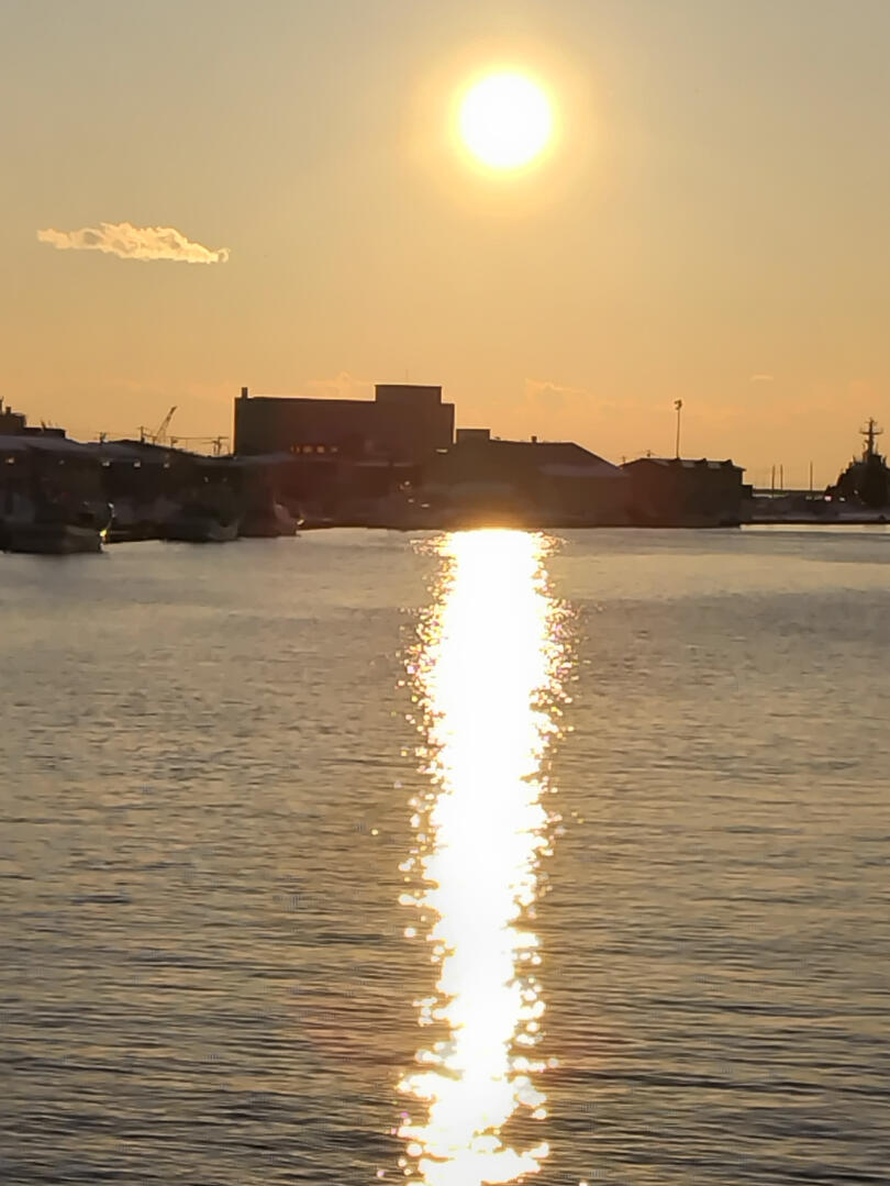 The beautiful sunset in Kushiro